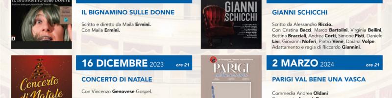 Stagione teatrale 2023-2024 al Teatro "Yves Montand"