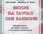 26 maggio 2023 "GIOCHI DA TAVOLO CHE PASSIONE!" in Biblioteca
