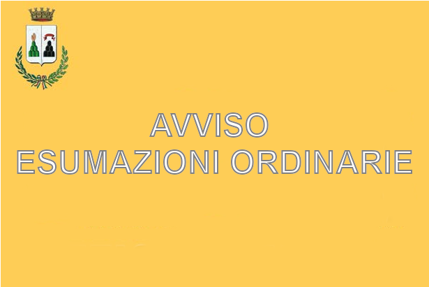 Avviso esumazioni ordinarie