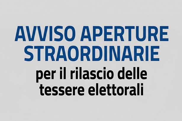 Avviso aperture straordinarie tessere elettorali