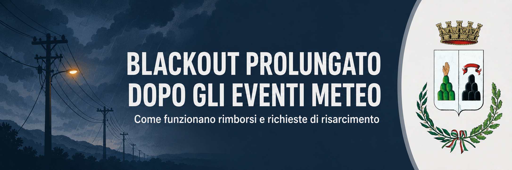 Blackout prolungato dopo eventi meteo