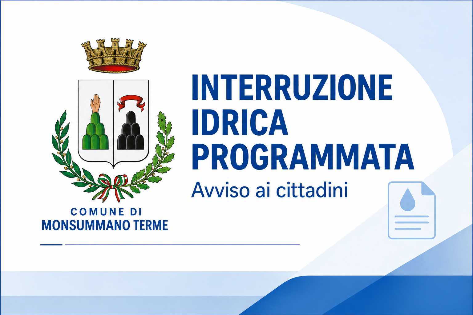 interruzione idrica programmata
