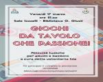 17 marzo 2023 "GIOCHI DA TAVOLO CHE PASSIONE!" in Biblioteca