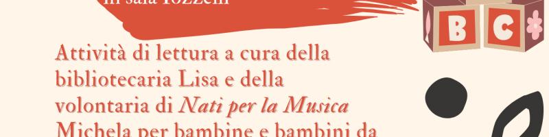 7 febbraio 2025 Letture per bambini da 17 a 36 mesi in Biblioteca