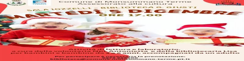 5 dicembre 2023 Letture e laboratorio per bambini da 3 a 6 anni in Biblioteca