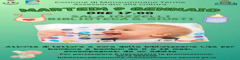 9 gennaio 2024 Letture per bambini da 0 a 16 mesi in Biblioteca 