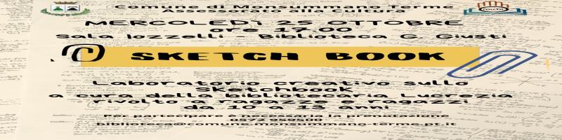 25 ottobre 2023 Laboratorio sullo Schetchbook in Biblioteca