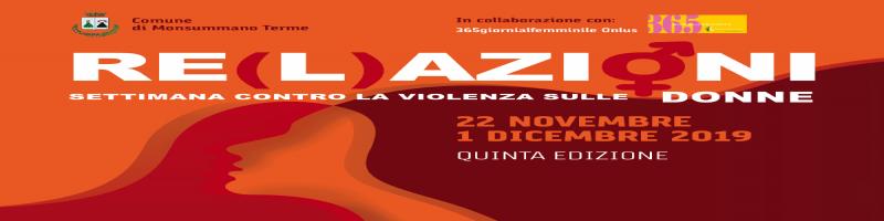 dal 22 novembre 2019 Settimana contro la violenza sulle donne
