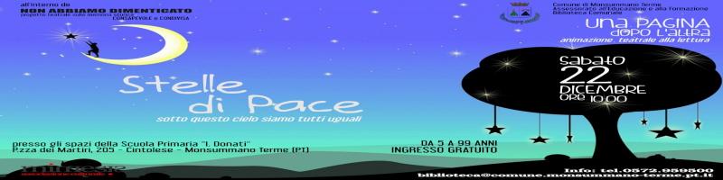 Sabato 22 dicembre 2018: â€œStelle di paceâ€ alla Scuola Primaria â€œDonatiâ€ di Cintolese 