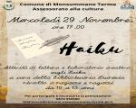 29 novembre 2023 Laboratorio creativo sugli "Haiku" in Biblioteca