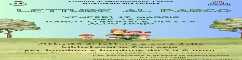 17 maggio 2024 Letture per bambini da 3 a 6 anni al Parco Aldo Moro